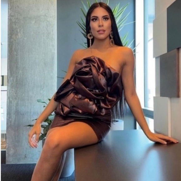 ZARA Voluminous Flower Dress - Picture 6 of 9